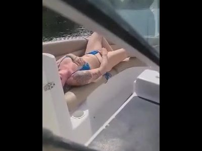 Voyeur Hot MILF Redhead on Boat Solo Play! Masturbation Underway ...