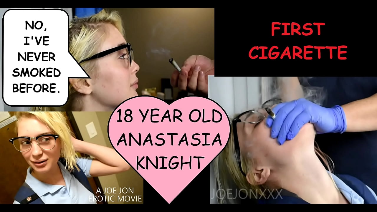 18 year old student Anastasia Knight cigarette for the first time ...