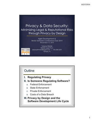 Privacy and Data Security: Minimizing Reputational and Legal Risks ...