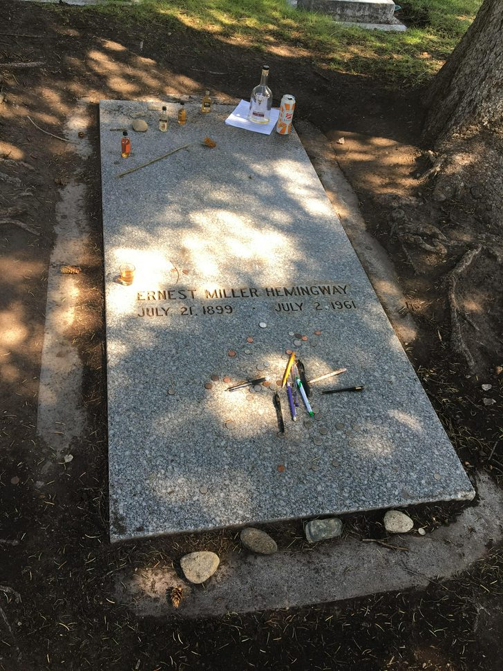 Just visited Ernest Hemingway's grave in Hailey, Idaho. - writing ...