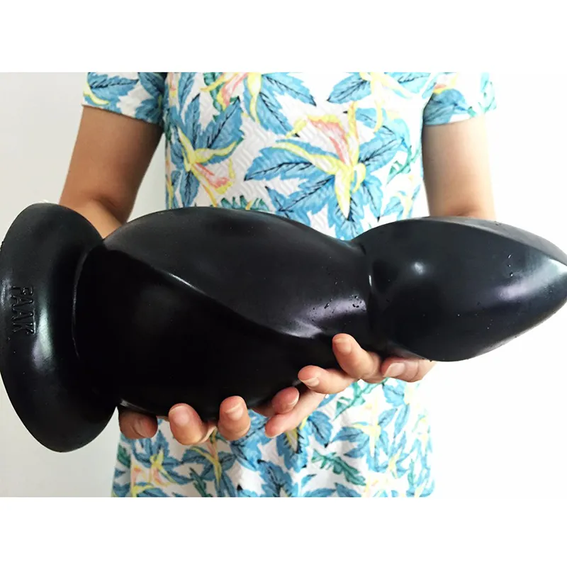 31cm PVC Big Black Butt Plug For Mens Expansion And Masturbation ...