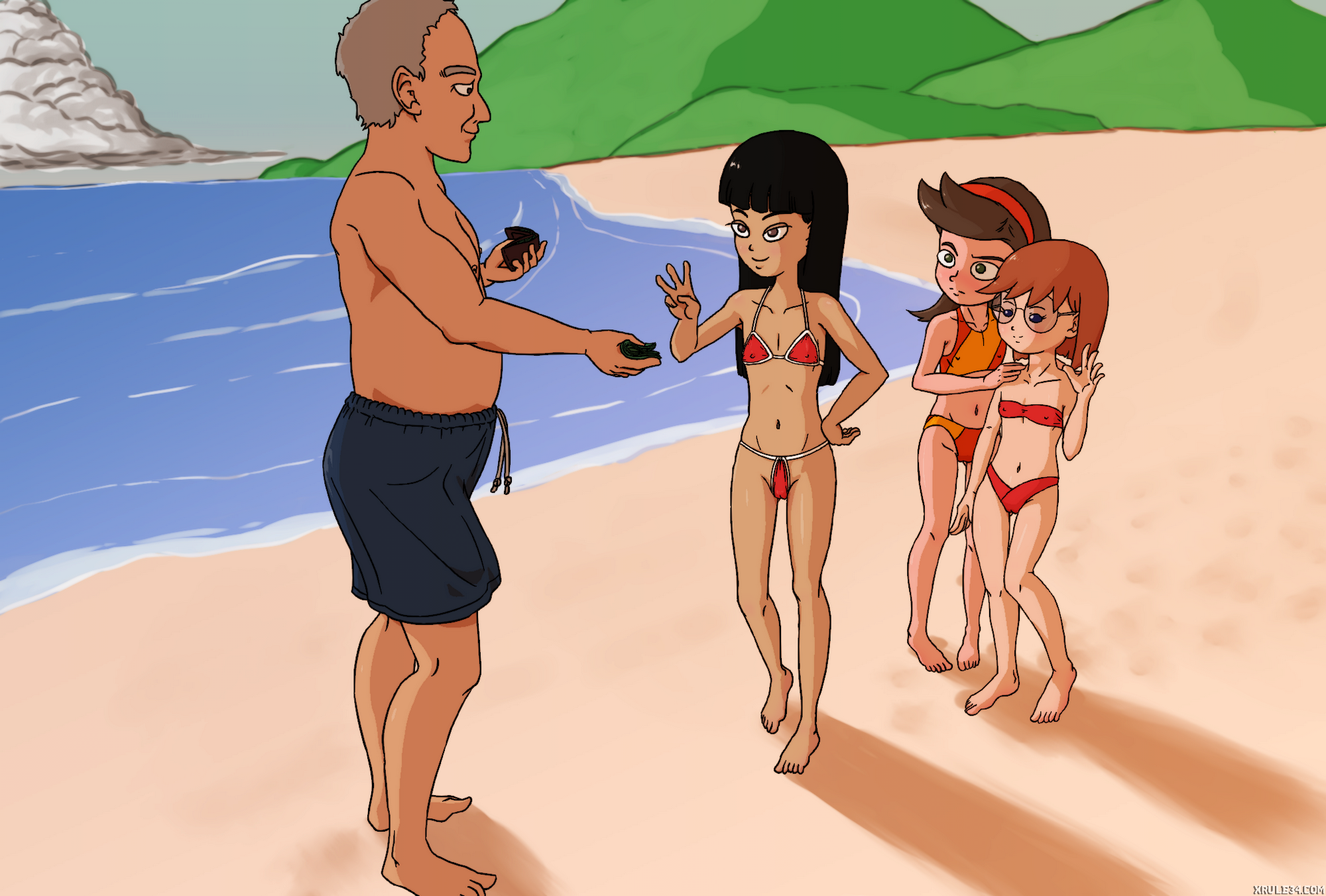 Part-time at the beach porn comics - Comixhub