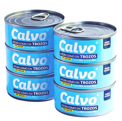 Calvo Tuna Chunks in Light Water 6 Units / 160 g / 5.6 oz | Canned ...