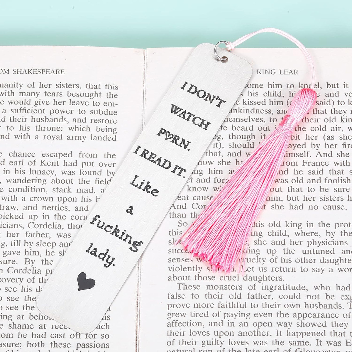 Metal Bookmark Gift Engraved 'I Don't Watch Porn.I Read it Like a ...