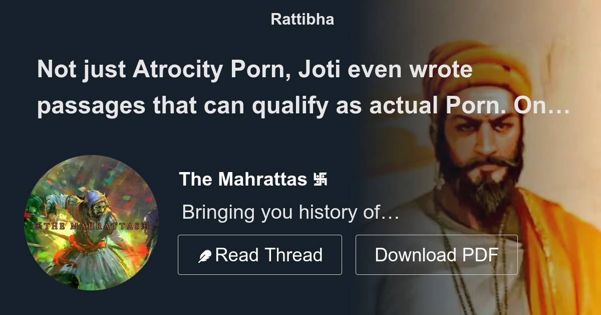 Not just Atrocity Porn, Joti even wrote passages that can qualify ...