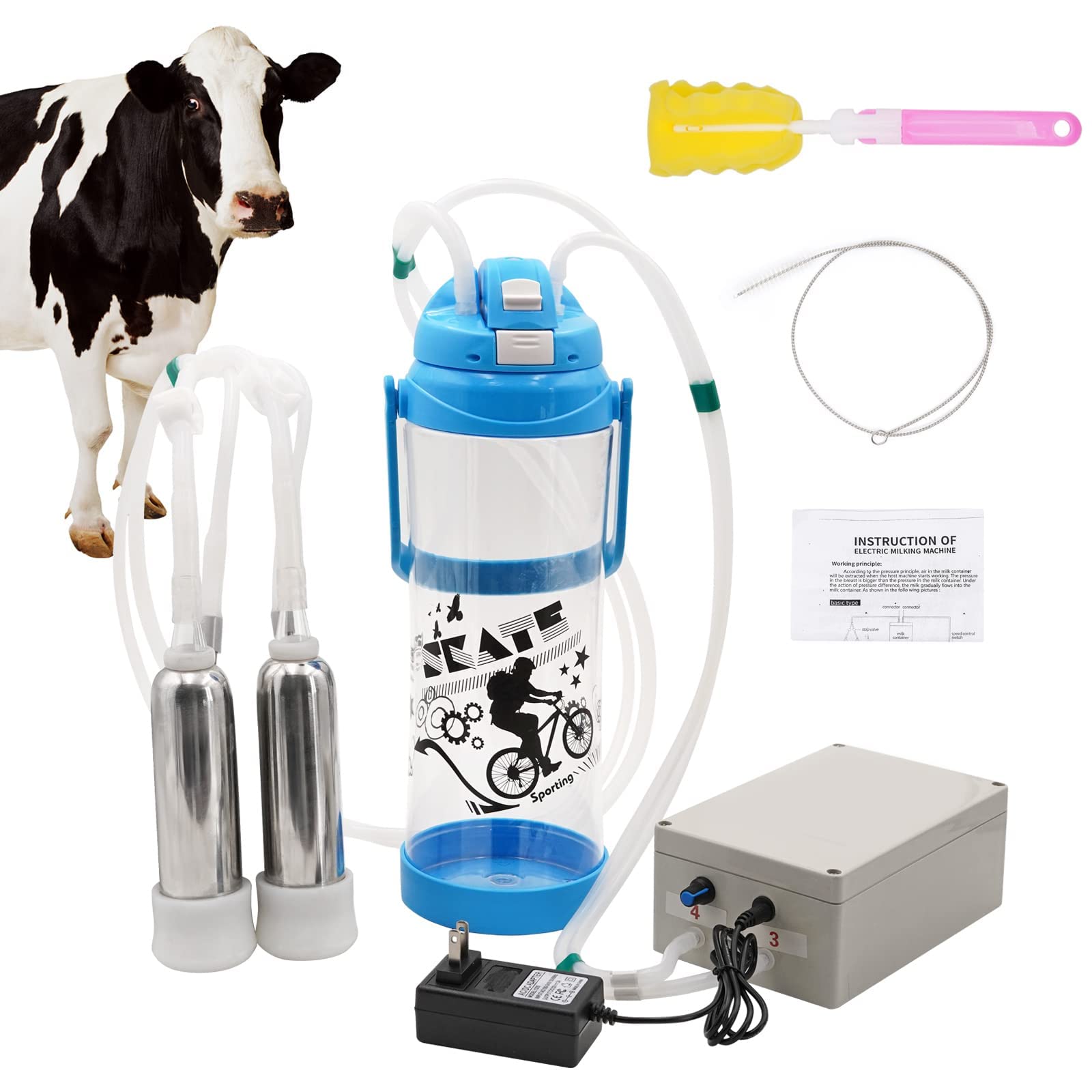 Amazon.com: Milking Machine for Cow Electric Milker 3L Portable ...