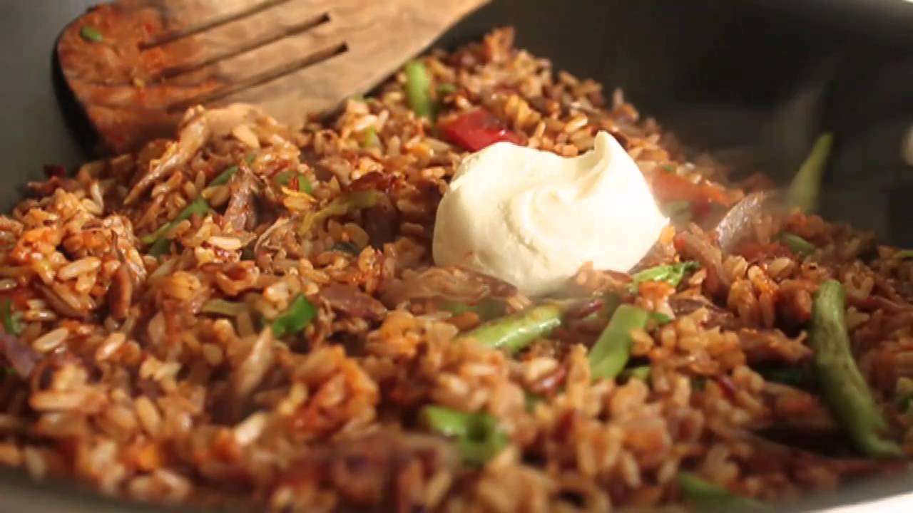 Random Food Porn: Beef Duck Fried Rice - YouTube