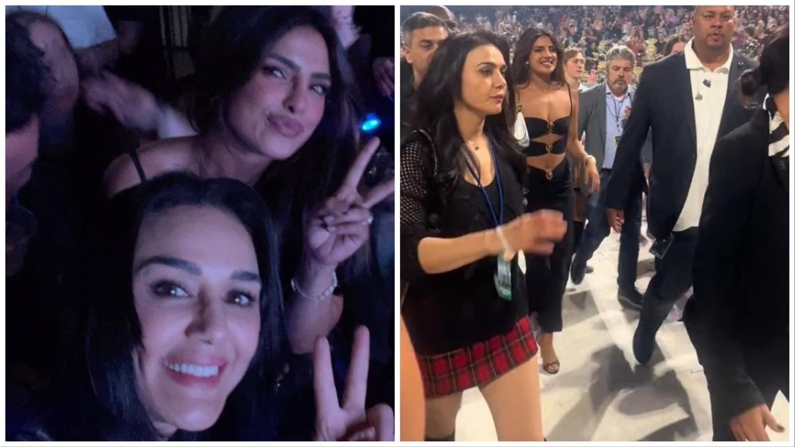 Preity Zinta joins Priyanka Chopra at Jonas Brothers concert ...