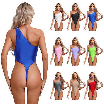 Womens Leotard High Cut Thong Swimsuit Pool Beach Bodysuit Porn ...