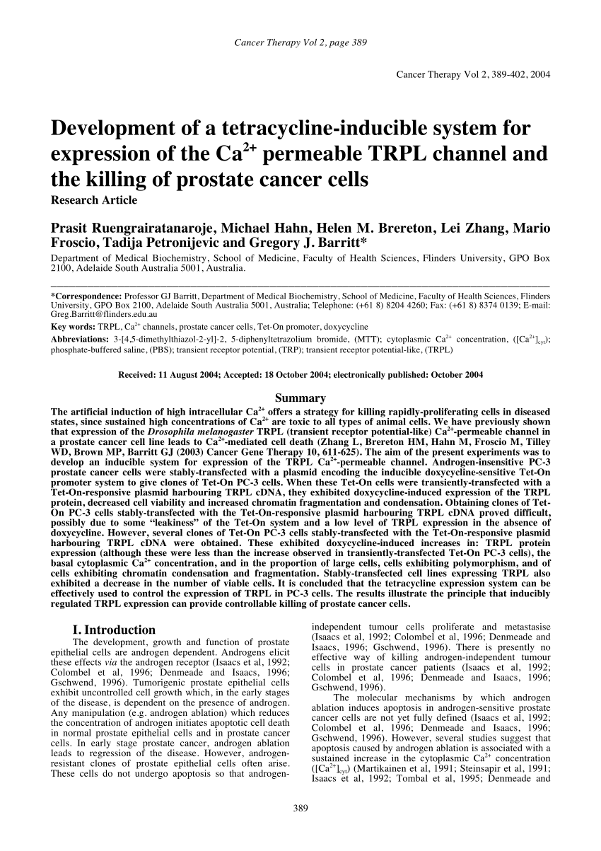 PDF) Development of a tetracycline-inducible system for expression ...