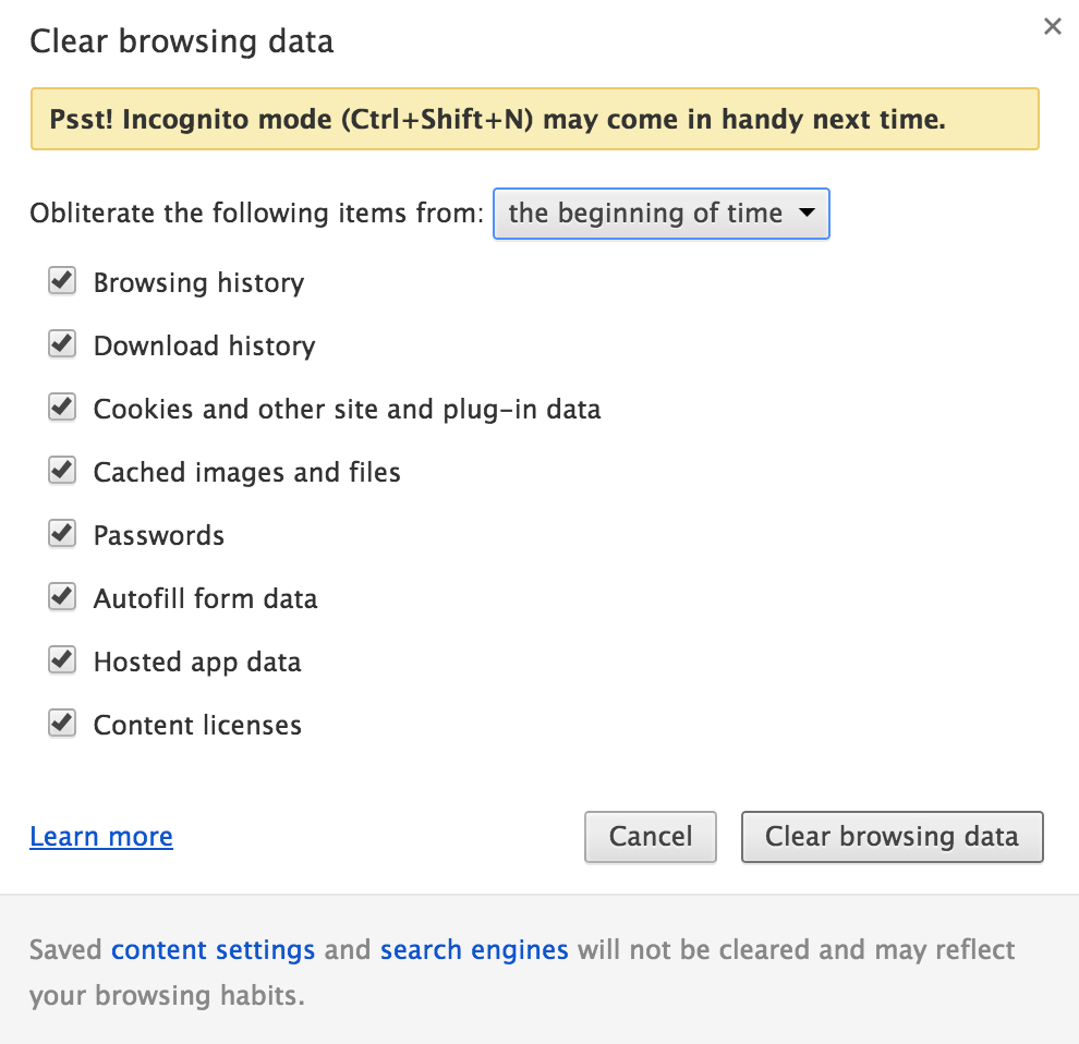 Requesting Workflow: Clear All Google Chrome Browsing History ...