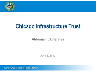 Chicago Infrastructure Trust Briefing | PPT