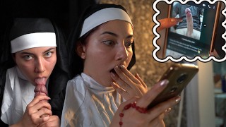 Naive Nun is Tricked by WhatsApp and Exorcises a Cock - Pornhub.com