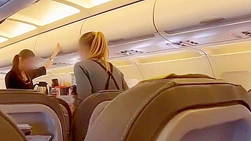 Mile High Blowjob - Amateur Teen Gives Risky Public BJ on Airplane ...