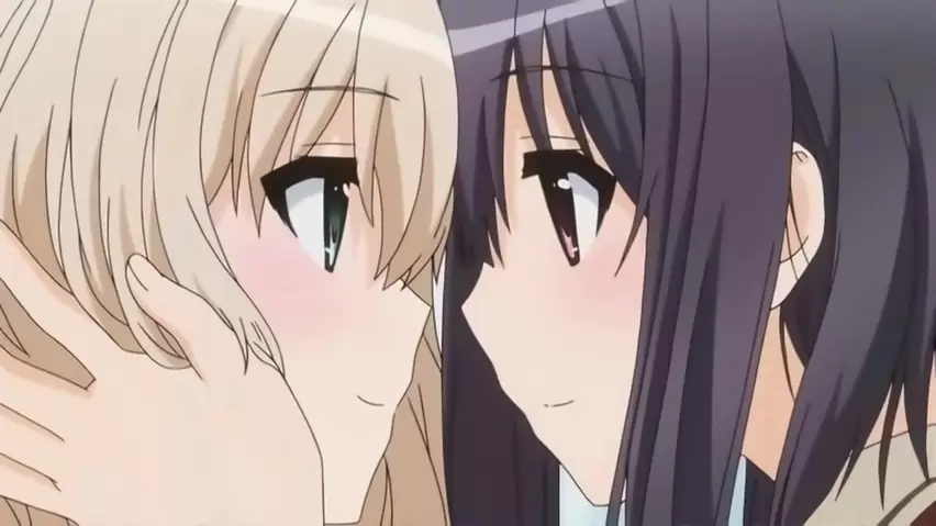 Attractive cuties make love in uncensored anime lesbian porn