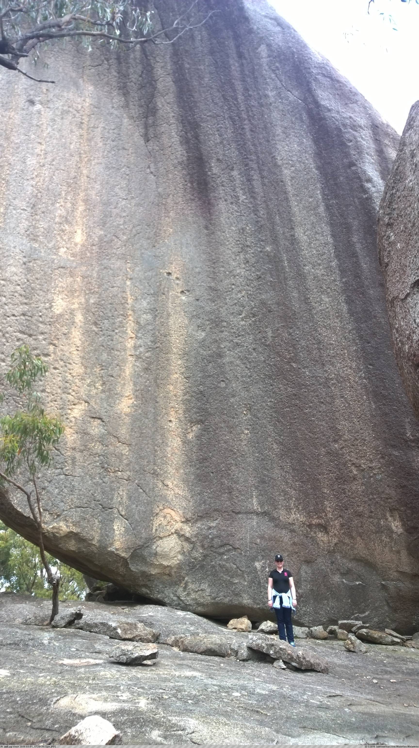 Pic. #One #Park #Wife #Standing #Hiking #Boulders #National #Large ...