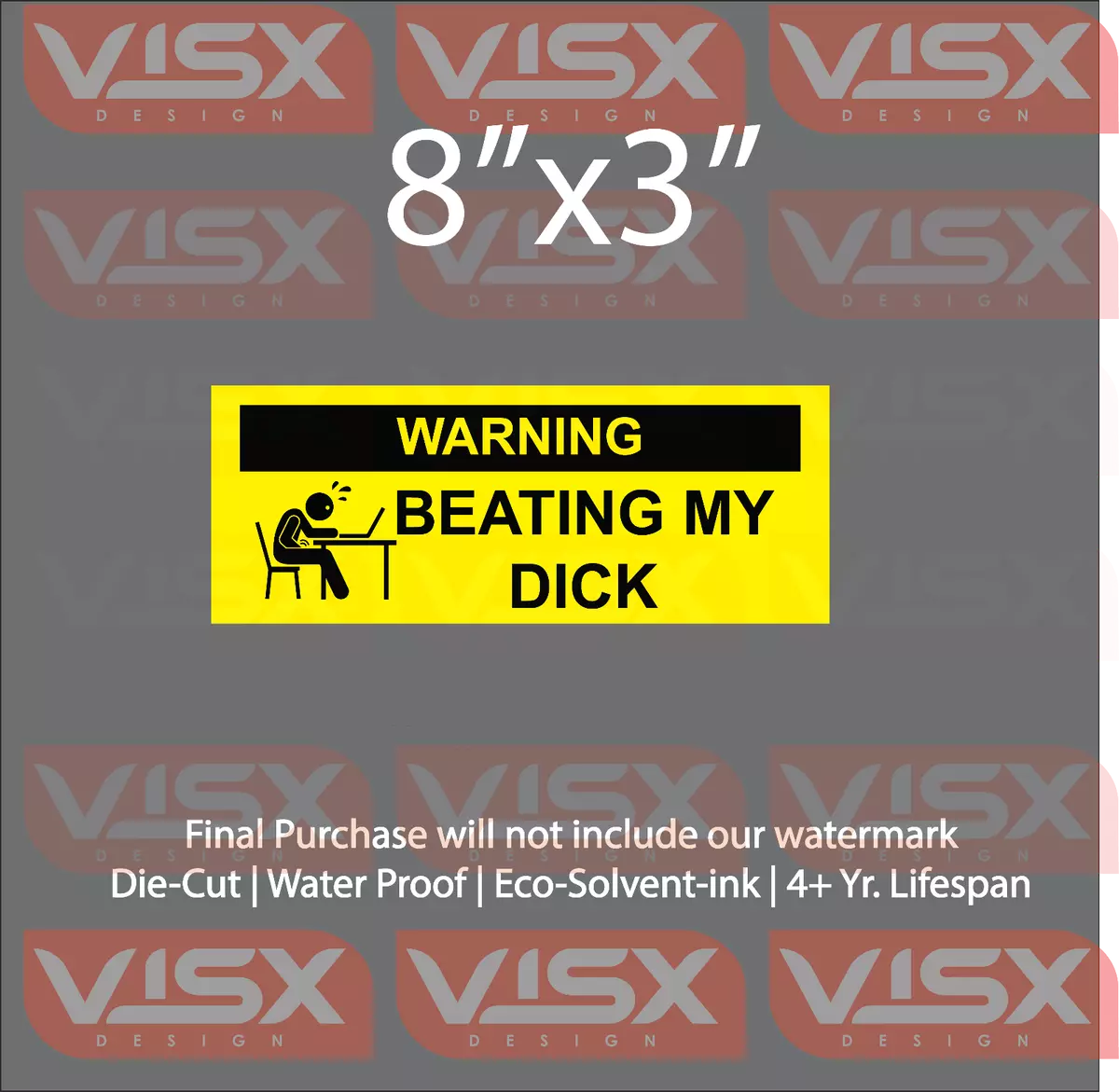 Warning beating my dick Bumper Sticker Funny JDM figure jacking ...