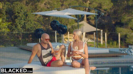 Angelika Grays Wife In Cheeky Bikini Brings Cocktails To Husband ...