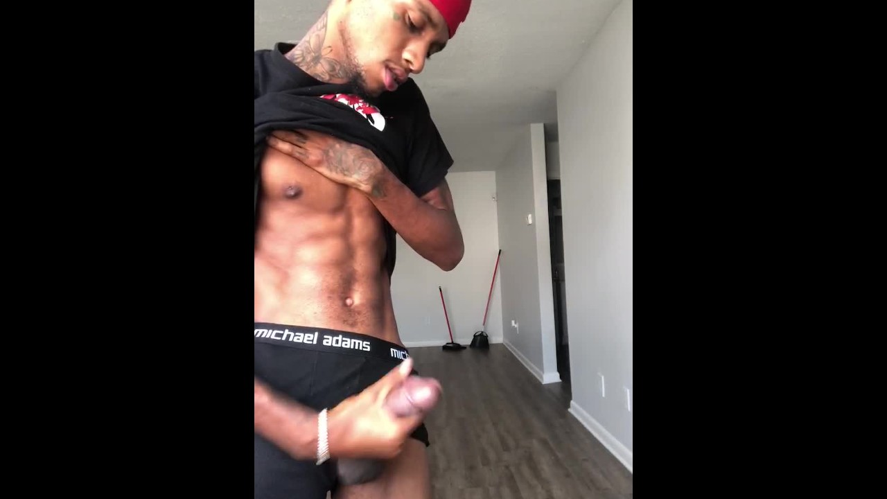 Hot Black Guy Takes off his Clothes & Jerks off his Thick BBC ...