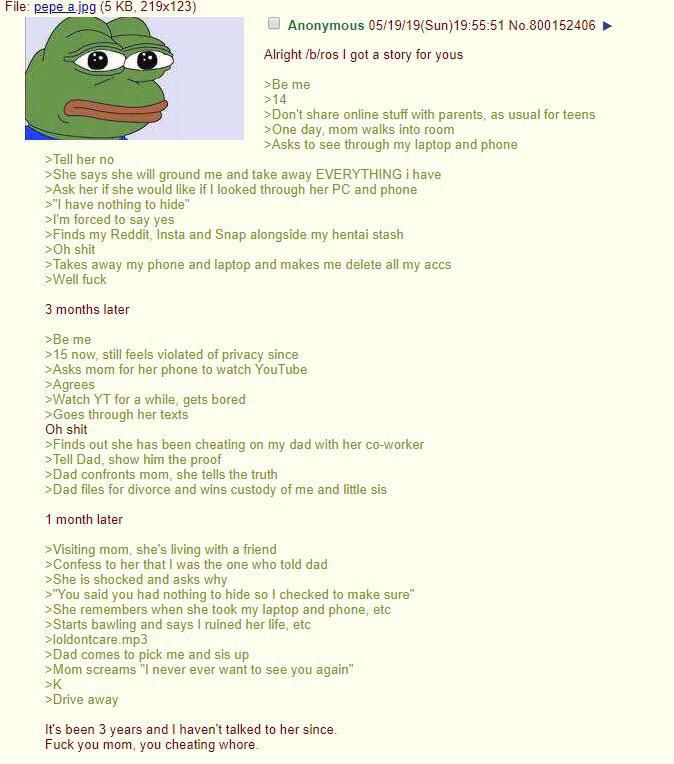 Anon goes through his mom's phone : r/greentext