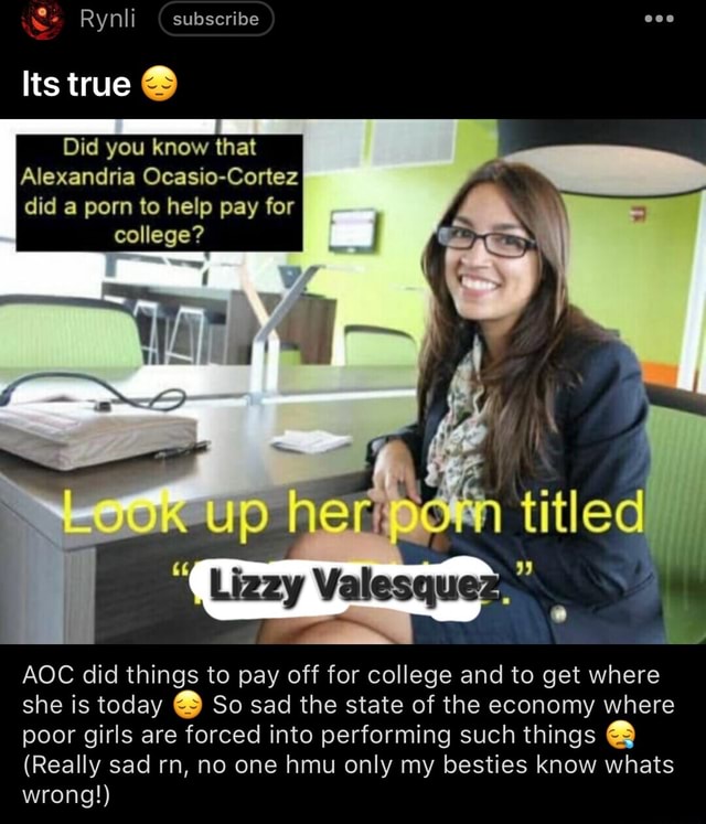 Its true Rynli subscribe eco Did you know that Alexandria Ocasio ...