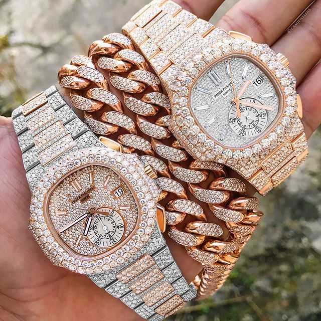 Bust Down Flooded Patek Philippe Iced Out VVS Diamonds Luxury ...