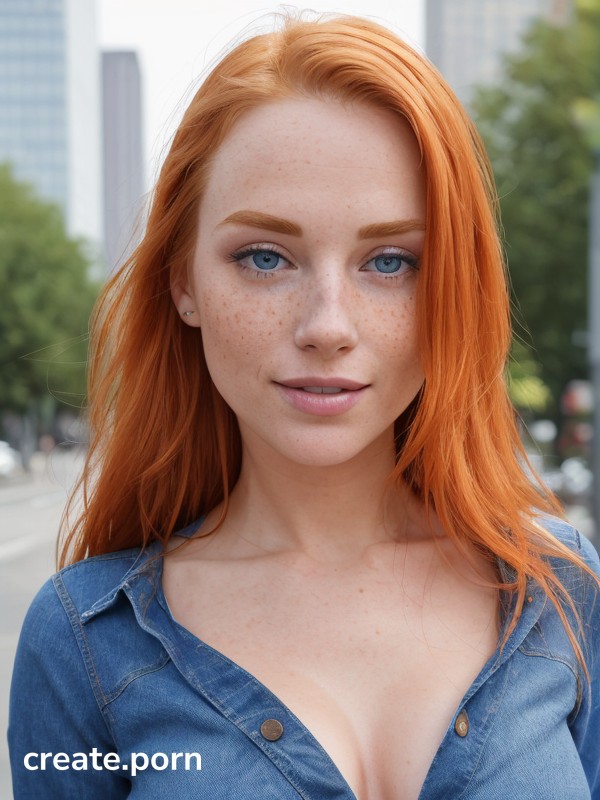 Scandinavian, Ginger, Blue Eyes AI Porn