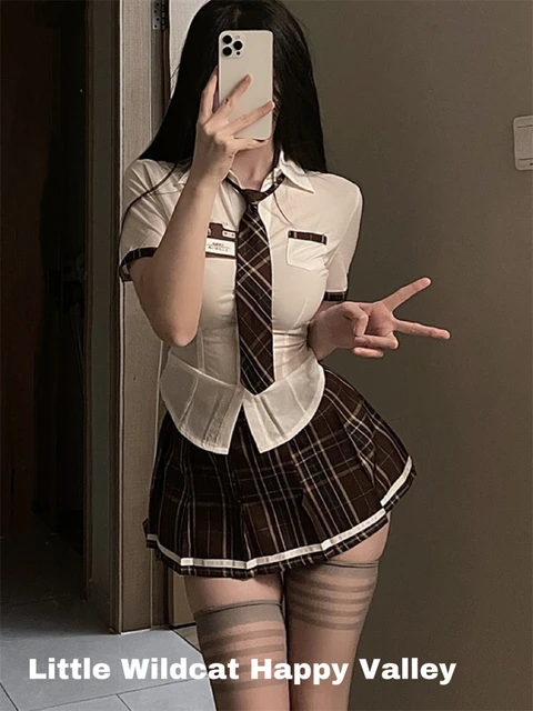 Sexy Lingerie School Student Uniform Role Play Costume Women Cute ...