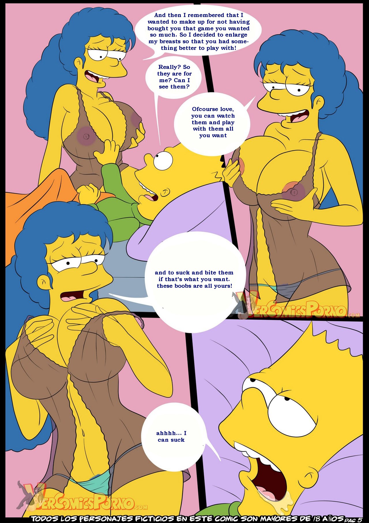 Marge Simpson and Bart porn comics