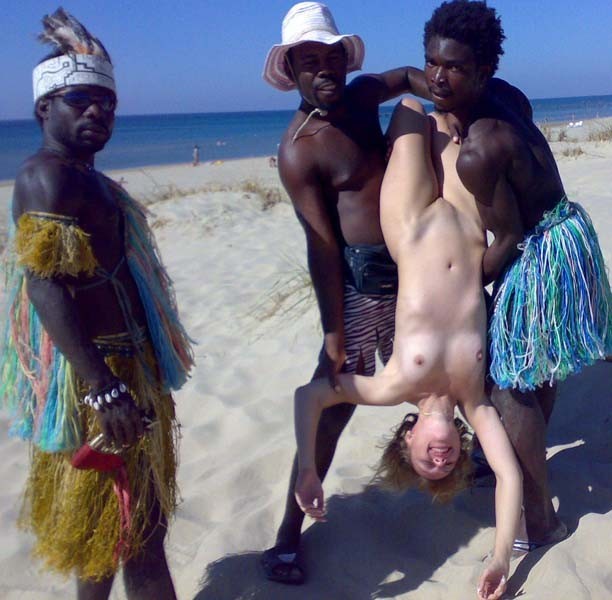 Black Natives With Upside Down Nude White Girl - Female Sex ...