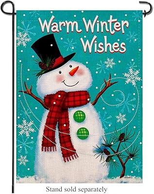 Amazon.com : Covido Warm Winter Wishes Snowman Decorative Garden ...