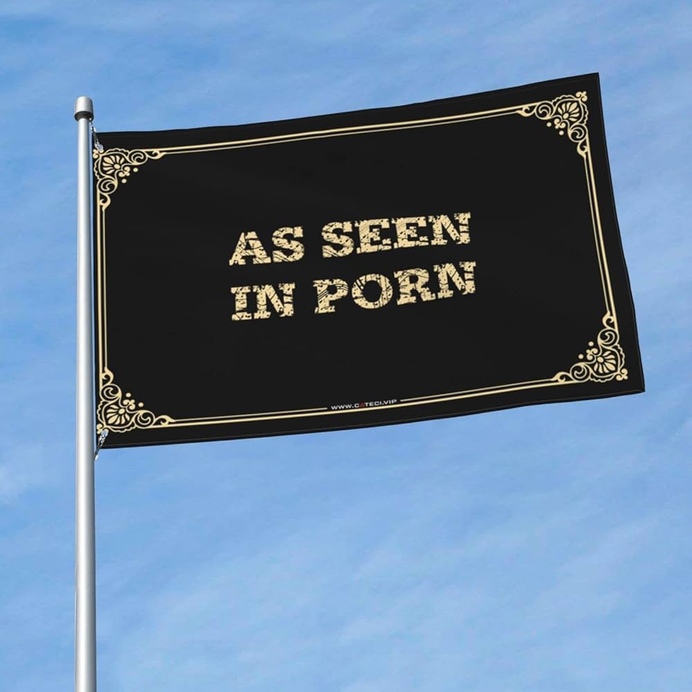 Amazon.com : Flag For Dorm Funny As Seen In Porn Flag Man Cave ...