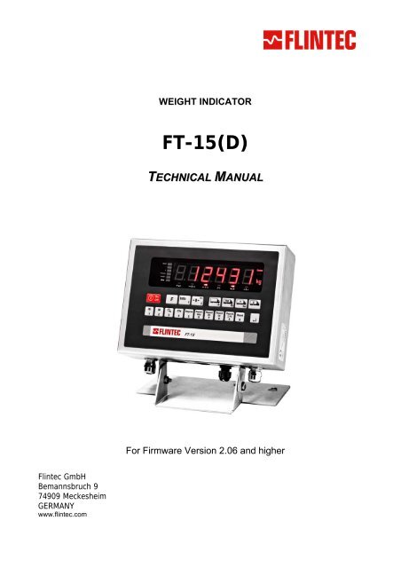 ft-15(d) technical manual - Flintec Polska