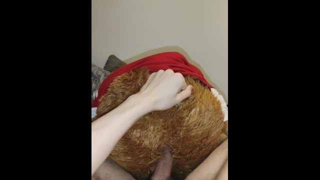 Very Horny Boy Fucks his Teddy Bear up his Furry Ass while Moaning ...