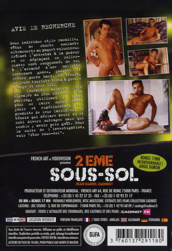 2 Eme Sous-Sol Gay DVD - Porn Movies Streams and Downloads