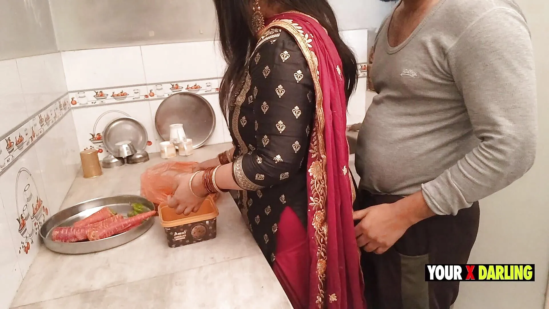 Punjabi Stepmom Fucking in the Kitchen When She Make Dinner for ...