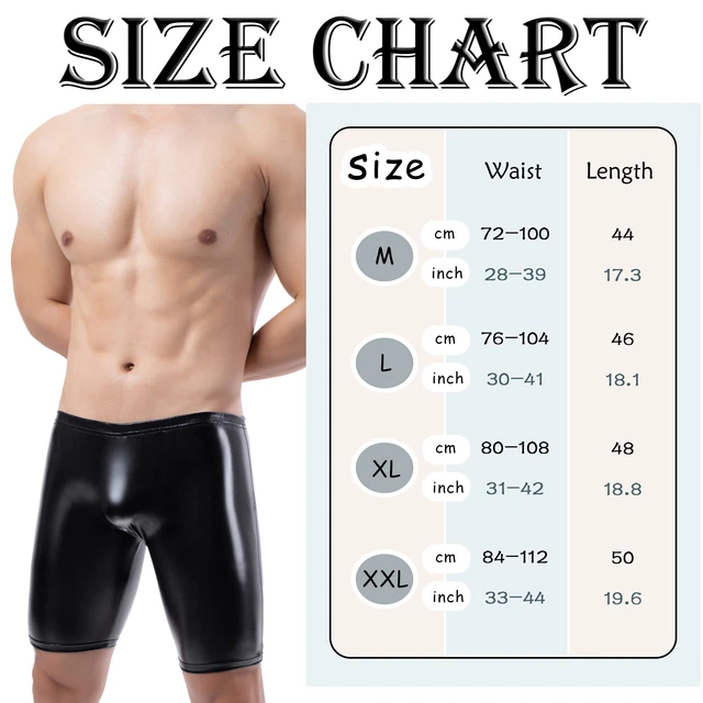 FYXLJJ Men Erotic Leather Hot Pants Short for Sex Porn PU Leather ...