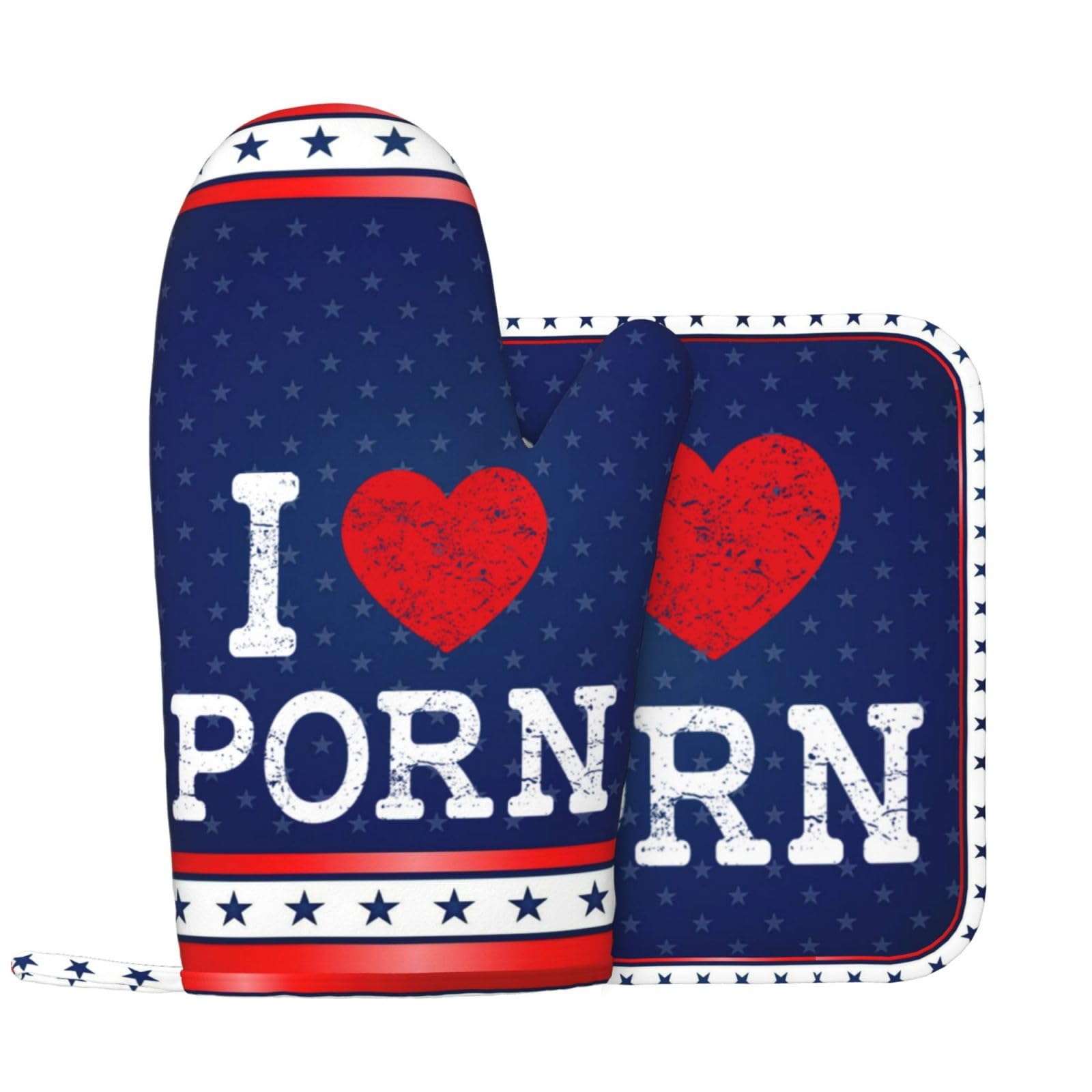 Amazon.com: Funny-I-Love-Porn-Gifts for Women Men Oven Mitts and ...