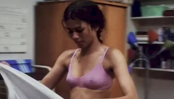 Zendaya in a See Through Bra in Challengers! - The Nip Slip