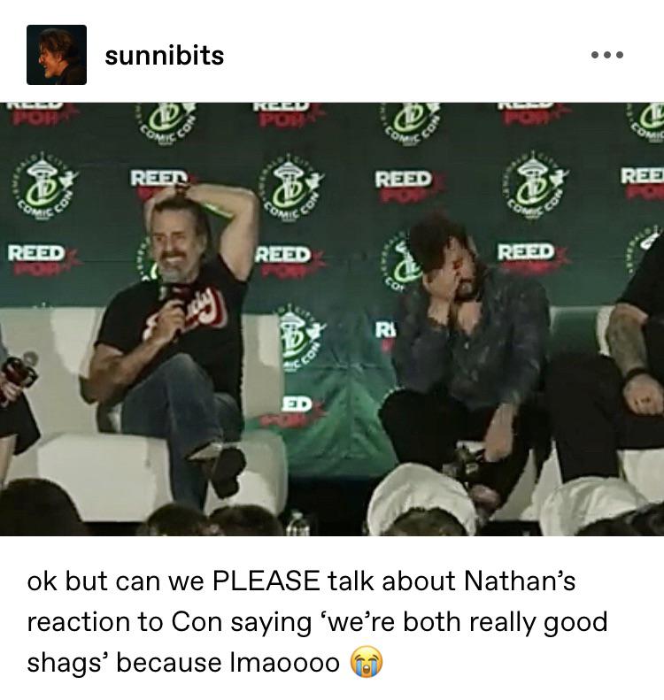 I love Con and Nathan's dynamic! I think this is the 2nd time Con ...