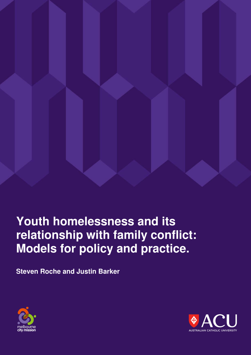 PDF) Youth homelessness and its relationship with family conflict ...