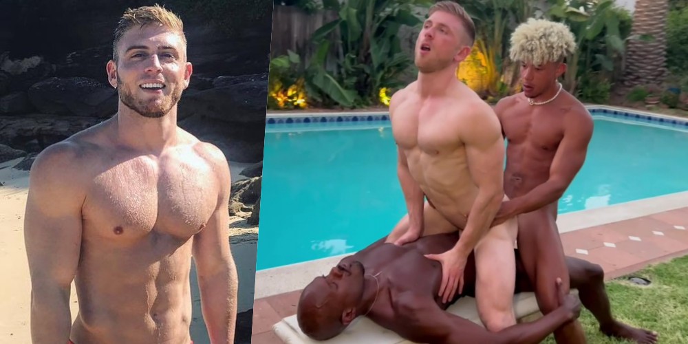 Hunky Gay Porn Newcomer Matthew Ellis Gets Double-Penetrated By ...