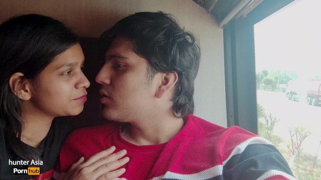 Indian Teen Couple Kissing In The Bus