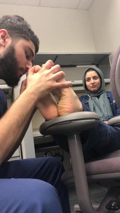 Sexy arab hijab nurse feet worshipped - ThisVid.com