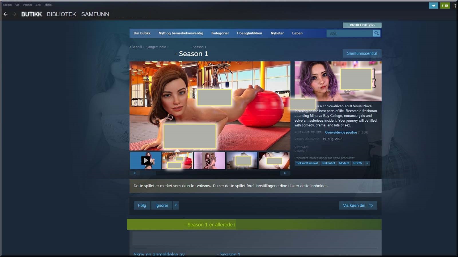 One of the most popular gaming platforms sells gross porno games ...