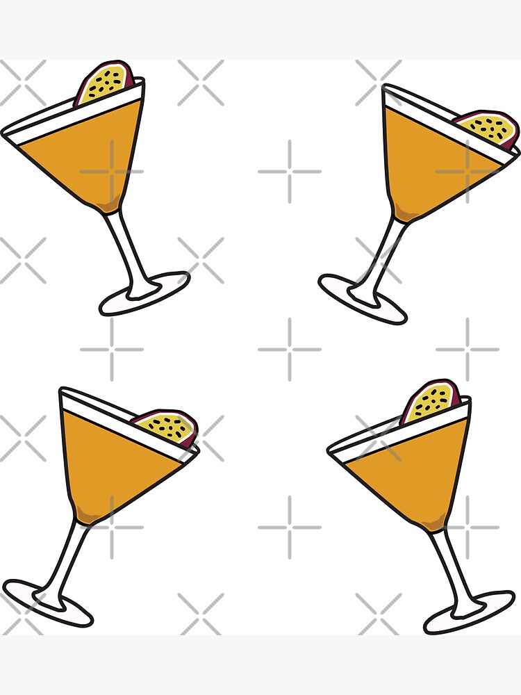 Cute Porn Star Martini Cocktail Sticker Pack