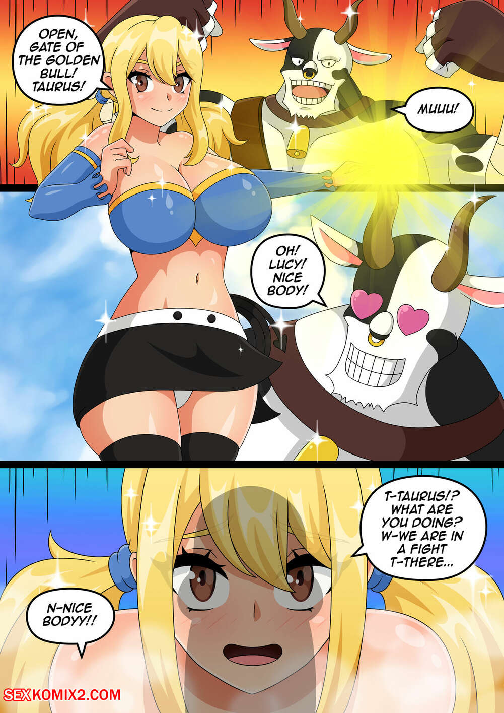 ✅️ Porn comic Lucy X Taurus. Erebeta. Fairy Tail Sex comic busty ...