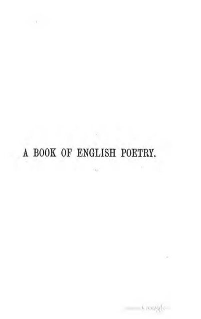 A book of English poetry; ed. by T. Shorter