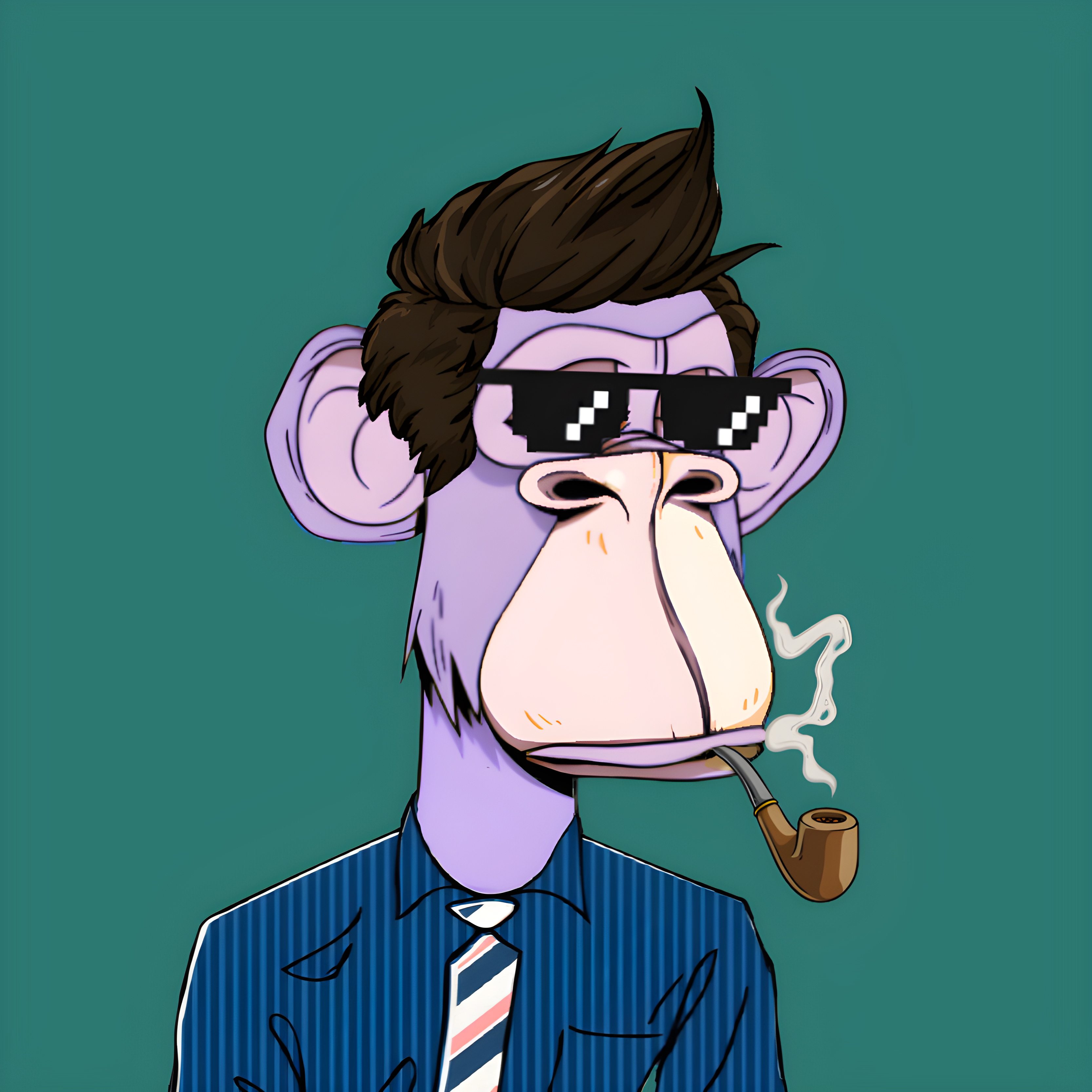 Bored Ape Purple With Cigar - Nftallinone | OpenSea