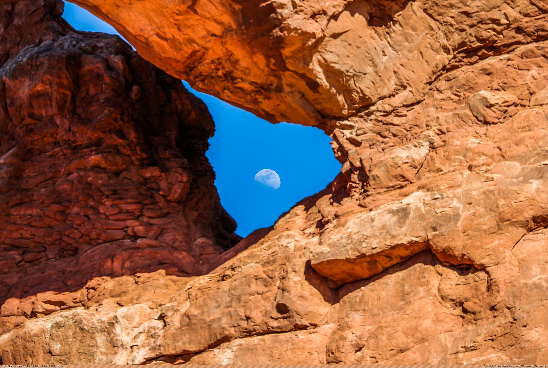 Pic. #Park #National #Arch #1920x1280 #Arches #Moon #Utah, 405658B ...